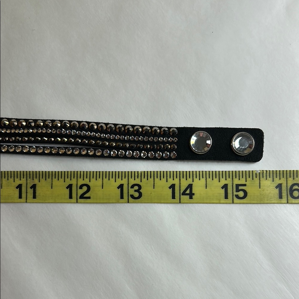 Black Rhinestone Wrap Bracelet - Picture 2 of 4